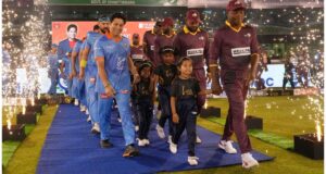 Catch the thrilling IML 2025 final between India Masters and West Indies Masters, featuring legends like Sachin Tendulkar and Brian Lara. Image courtesy (images.indianexpress.com)