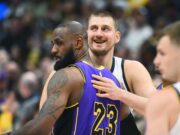 The recent Lakers vs Nuggets matchup highlighted the fierce competition in the Western Conference, showcasing the talents of LeBron James, Anthony Davis, and Nikola Jokic in a thrilling game (images2.minutemediacdn.com).