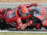 Marc Marquez shines in his Ducati debut, winning both Thailand GP races and signaling a comeback in MotoGP. Image courtesy (ichef.bbci.co.uk)