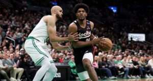 The thrilling NBA matchup between the Portland Trail Blazers and the Boston Celtics showcased intense competition, star players, and a nail-biting finish, highlighting the evolving dynamics of professional basketball. Image courtesy (cdn.vox-cdn.com)
