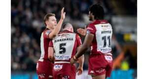 An exciting recap of the recent rugby league match between the Wigan Warriors and Salford Red Devils, highlighting key moments and player performances. Image courtesy (www.wigantoday.net)