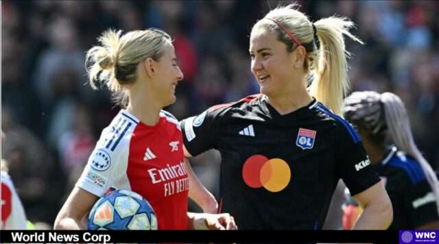Arsenal Ladies vs Lyon Women: A Clash of Titans in the UEFA Women's Champions League Arsenal Ladies face Lyon Women in a thrilling UEFA Women's Champions League semi-final, battling for a final spot after a tense first leg. Image courtesy (jb-optimus.s3.ap-south-1.amazonaws.com)