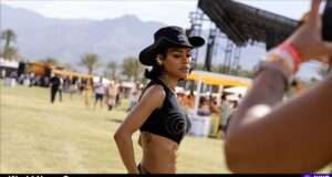 Explore Teyana Taylor's bold fashion choices at Coachella, blending comfort and style with her unique footwear and standout outfits (bossip.com.)