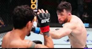 A deep dive into Darren Elkins' MMA career, highlighting his resilience, recent challenges, and considerations for retirement. Image courtesy (cagesidepress.com)