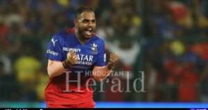 Explore Yash Dayal's inspiring comeback in IPL 2025, showcasing his growth and pivotal role in RCB's bowling strategy. Image courtesy (hindustanherald.com)