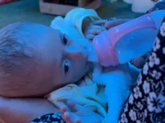 Gaza baby left hungry by Israeli blockade